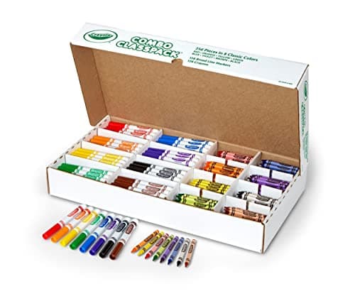 Image of Crayola Crayons and Washable Markers Classpack (256ct), Bulk Back to School Supplies for Teachers, Essential Teacher Classroom Must Haves