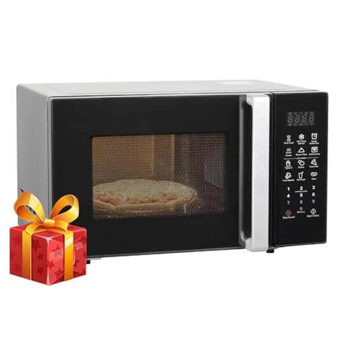 Image of SMETA Microwave Combination Oven 900W With Grill 25L, Countertop 1000W Grill, Defrost Function, 6 Auto Cooking Menus, 11 Power Levels, Easy Clean Black