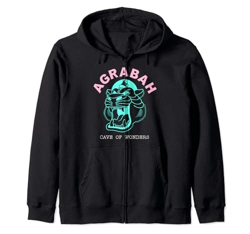 Image of Disney Aladdin Agrabah Tiger Cave Of Wonders Zip Hoodie