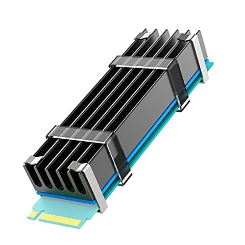 Image of GLOTRENDS M.2 Heatsink Kits with Thermal Pad for 2280 M.2 SSD, Fit for Desktop PC Installation, 22x70x10mm Aluminum Body