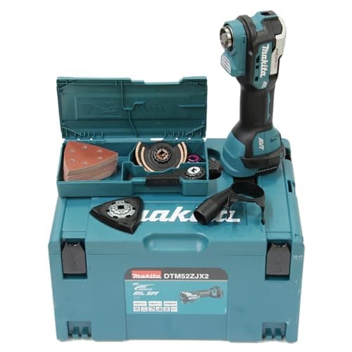 Image of MAKITA DTM52ZJX2 Multifunction Tool 18V LXT (Solo) with MAKPAC Accessory Kit