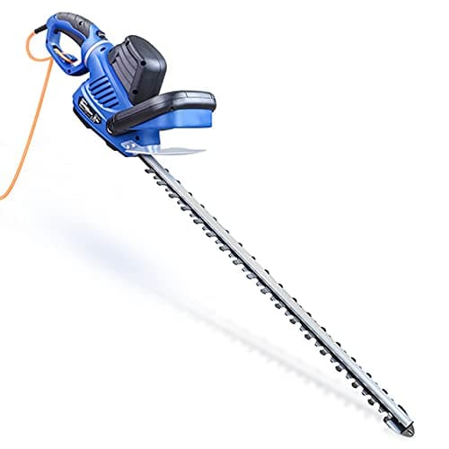 Image of Hyundai 680w 610mm Corded Electric Hedge Trimmer Pruner, Rotatable Handle, 10m Power Cord, Handle Branches Up To 24mm In Diameter, 4.14kg, 3 Year Warranty