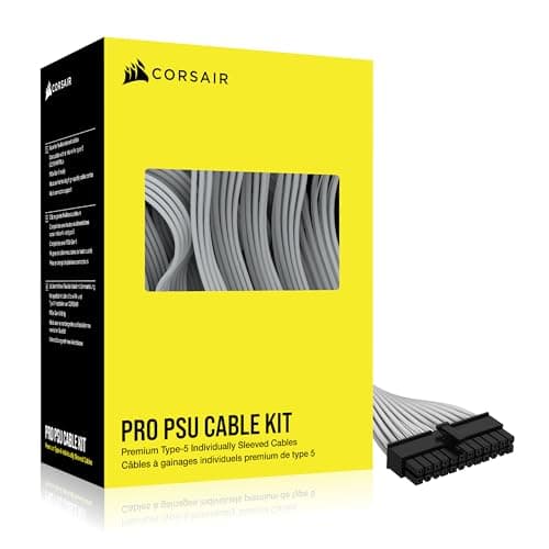 Image of Corsair Premium Individually Sleeved Type-5 PSU Cables - Pro Kit - White