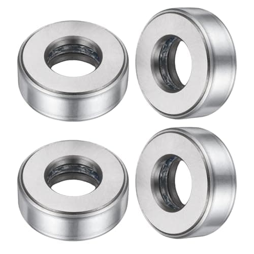 Image of sourcing map 51204 Thrust Bearing, 4pcs Thrust Tapered Roller Bearings Full Complement of Balls Case Hardened Chrome Steel, 20mm ID. x 42mm OD. x 14.7mm t (One-Piece)