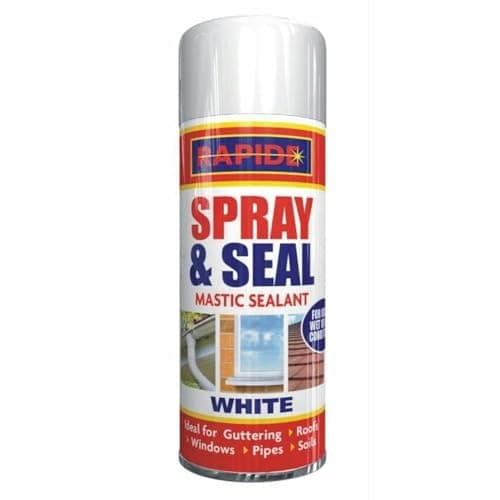Image of Paint Factory Spray & Seal Leak Fix Stop Sealant Instant Waterproof Gutter Roof Pipe - White