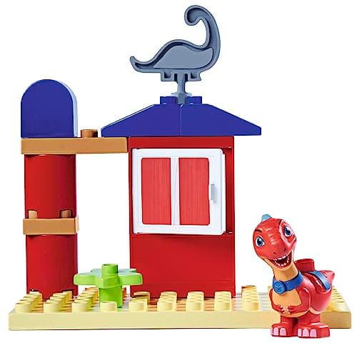 Image of BIG - Building Blocks Set: Dino Ranch Clubhouse with Dino Flash (13 Pieces)