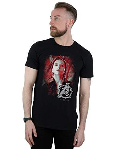 Image of Marvel Men's Avengers Endgame Black Widow Brushed T-Shirt Black Medium