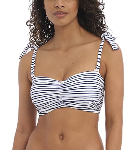 Image of Freya Women's New Shores Uw Bandeau Bikini Top, Ink, 36DD