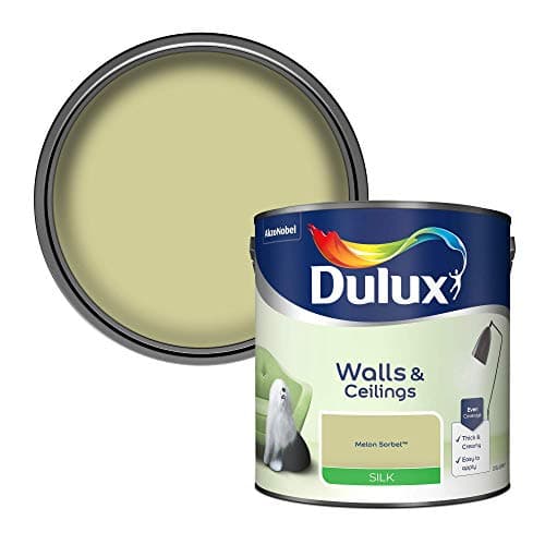 Image of Dulux Walls & Ceilings Silk Emulsion Paint, Melon Sorbet, 2.5 Litres