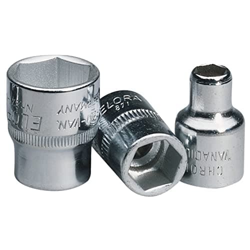 Image of Draper 25820 Elora Hexagon Socket, 3/8" Square Drive, 6mm, Blue