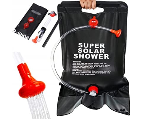 Image of GEEZY Solar Shower Bag Outdoor Picnic Hiking Travel Shower Head Portable Camping Hot Water Bath Folding