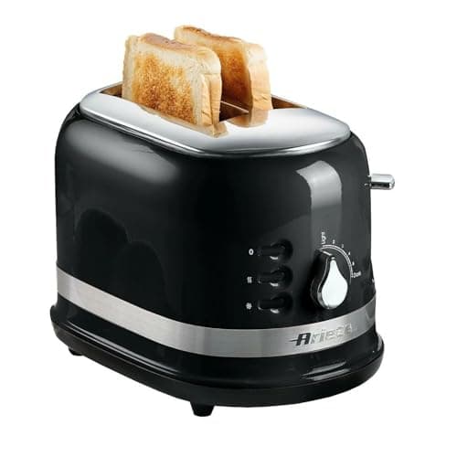 Image of Ariete 0149B Moderna 2 Slice Toaster, Defrost, Heating & Cooking Function, Black