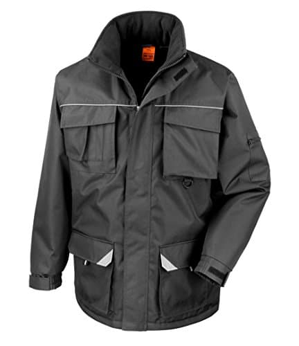 Image of Result Work-Guard Mens Sabre Long Coat Black M