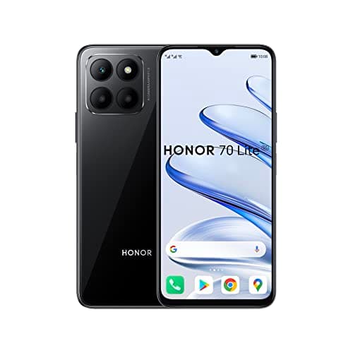 Image of HONOR 70 Lite, Smartphone 5G, 4GB+128GB, 6,5” 90Hz FullView Display, 5000 mAh, Android 12, Dual SIM, Midnight Black (Renewed)