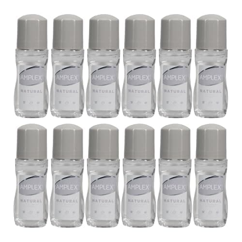 Image of Amplex Alcohol-Free Daily Anti-Perspirant Roll-On Deodorant Multi-Pack, Active, Long-Lasting, Anti-Stain Formula, 12 x 50ml