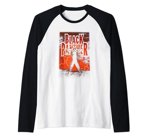 Image of Marvel Universe Wakanda Lightning Raglan Baseball Tee