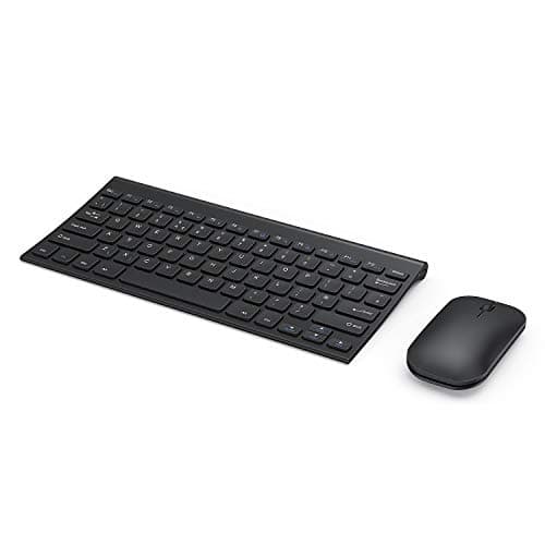 Image of seenda WGJP-031 Small Wireless Keyboard and Mouse, Ultra Compact Rechargeable USB Keyboard and Mouse Combo with Portable Size Low Profile Keys for Windows XP/7/8/10/11 Laptop Computer, Black