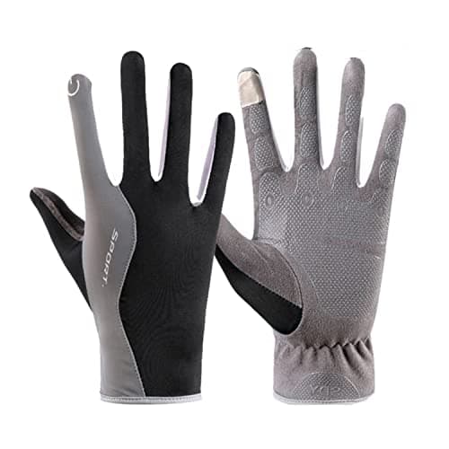 Image of Moonlove Thin Touchscreen Driving Gloves for Men Women, Summer Breathable Touch Screen Cycling Anti Slip UV Protection Full Finger Mittens Outdoor Sports Work Gloves for Camping Climbing Hiking