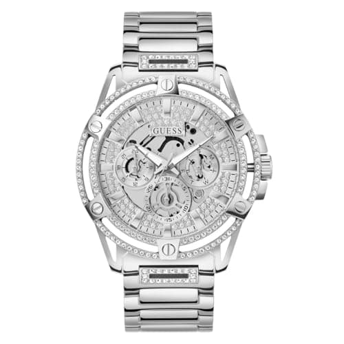 Image of GUESS Men Analog-Digital Quartz Watch with Stainless Steel Strap GW0497G1
