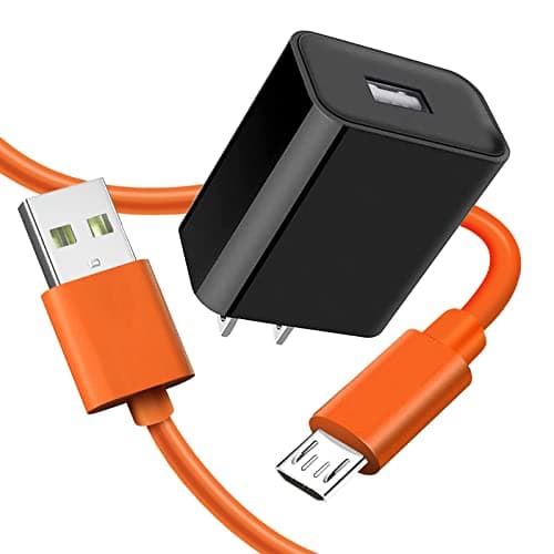 Image of Wall Charger Charging Cable Power Cord Wire for Ring keypad 2nd gen,Ring Video Doorbell 2/3/3 Plus/4, Doorbell Pro/Plus and Camera Battery & More Replacement Charging Power Cord (3.3ft Orange)