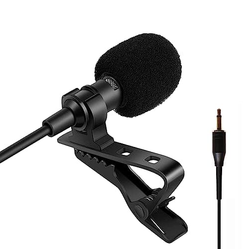 Image of Sujeetec Lavalier Microphone Lapel Microphone Compatible with Portable Voice Amplifier Wireless Transmitter - Unidirectional Condenser Mic – 3.5mm Mono TS Plug