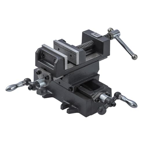 Image of KATSU Drill Press Compound Cross Vice 75mm Industrial Strength Benchtop Pillar Bench 4 Ways Mechanic Cross Slide Vise Clamp for Workshop Milling Machine Maintenance