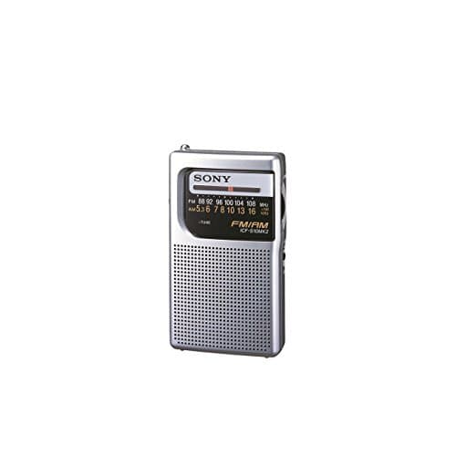 Image of Sony ICF-S10MK2 Pocket Radio with Speaker, FM and AM Reception, Silver