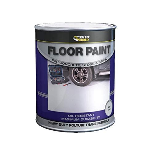 Image of Everbuild Floor Paint For Concrete, Stone And Brick – Heavy Duty – Industry Grade – Abrasion-Resistant – Red – 5 Litre