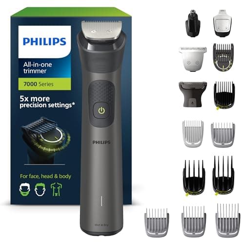 Image of Philips Series 7000 All-in-one Trimmer, 15-in-1 Multigroom for face, Head and Body, One Tool - Ultimate Precision, 26 Length Settings (0.5-20 mm) (Model MG7950/15)