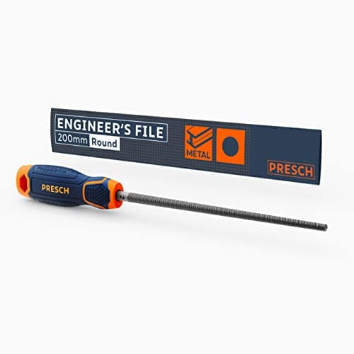 Image of Presch File Round 200mm - Metal File for Filing Curves in Metal, Wood or Plastic - High Quality Metal File - Round File - Circular File