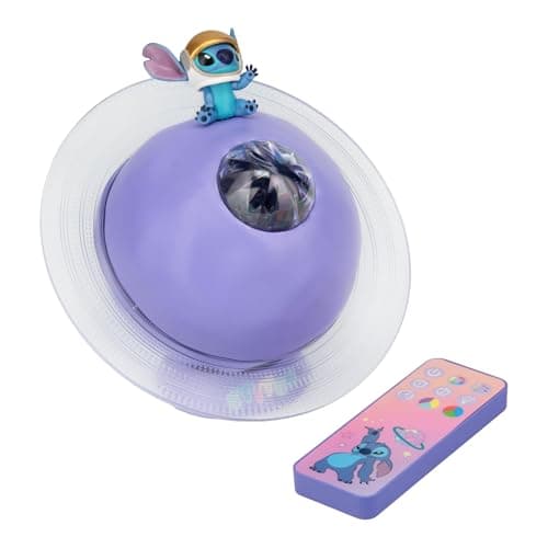 Image of Paladone Lilo & Stitch Galaxy Projection Light, Officially Licensed Disney USB Rechargeable Colour Changing LED Lamp with Remote for Kids & Adults, Bedroom Décor