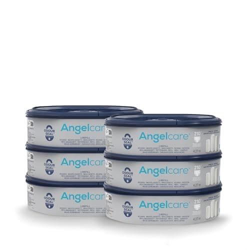Image of Angelcare Octagonal Refill, 6 Pack, for Classic XL Nappy Bin