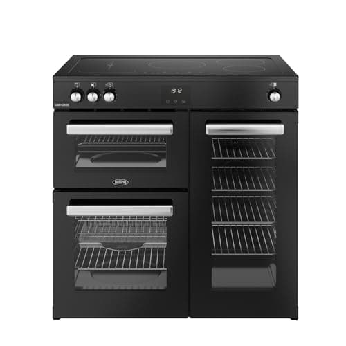 Image of Belling Cookcentre 90cm Electric Induction Range Cooker - Black