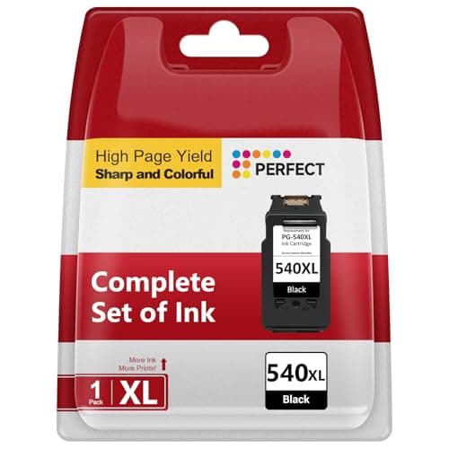 Image of PG-540XL Black Ink Cartridge (High Yield) – Compatible with Canon Pixma TS5150, MG3650, MG3600, MX475, MG3250 – Replacement for Cano PG540XL, PG540, 540XL (1-Pack, 1 Black Cartridge)