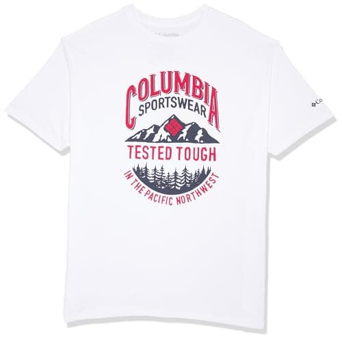 Image of Columbia Men's Graphic T-Shirt, White/Tough, X-Large