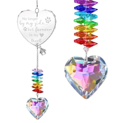 Image of Dog Memorial Gifts, Pet Loss Gifts Loss Of A Dog Gift, Pet Memorial Gifts Personalised Rainbow Bridge Pet Loss Gifts (You Live In The House Of My Heart)