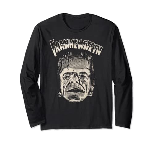 Image of Vintage Horror Movie Monster Halloween Frankenstein Long Sleeve T-Shirt