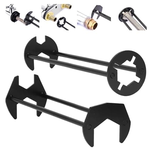 Image of Multifunctional Tap Wrench Set - 7 Sizes Universal for Washbasin, Sink, Under Sink - Four Claw Hex Wrench for Plumber - Kitchen and Bathroom