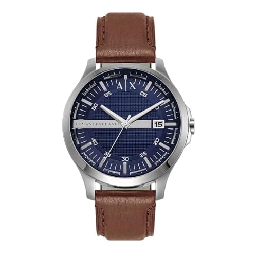 Image of Armani Exchange Watch For Men, Quartz Movement and 46mm Case Size with Stainless steel, Leather or Silicone strap