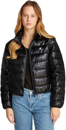 Image of Calvin Klein Women’s Down Shine Puffer Jacket, Black (Ck Black), M