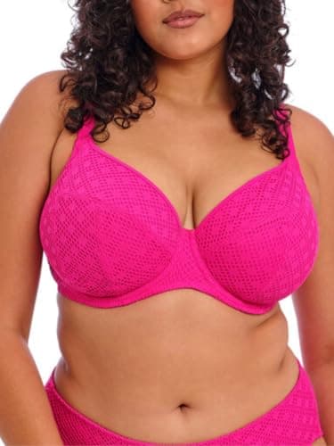 Image of Elomi Women's Bazaruto Underwire Plunge Bikini Top, Clematis, 36DD