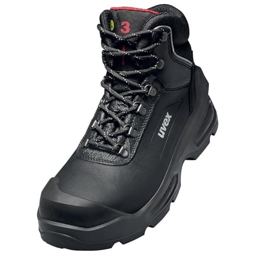 Image of Uvex 3 quatro S3 SRC Safety Boots 68792 (Black, 6, UK Footwear Size System, Adult, Men, Numeric, Medium, 6)