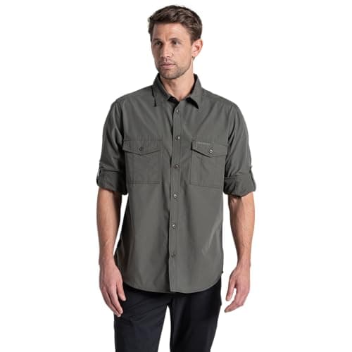 Image of Craghoppers Mens Kiwi II Long Sleeve Hiking Shirt, Cedar, L EU