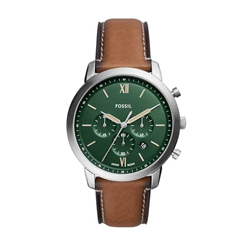 Image of Fossil Neutra Men's 44 MM Brown Stainless Steel Watch, FS5963