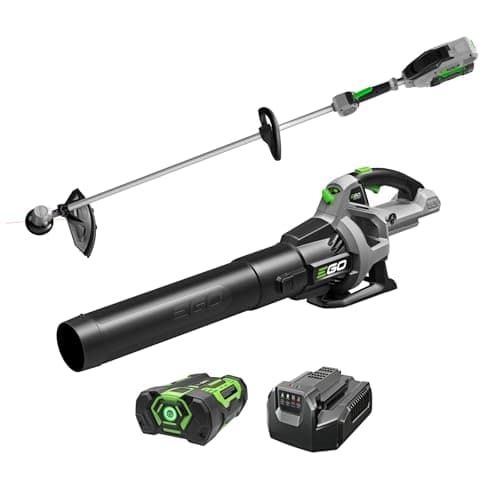 Image of EGO Power+ ST1502LB 15-Inch Cordless String Trimmer & 530CFM Blower Combo Kit with 2.5Ah Battery and Charger Included, Black
