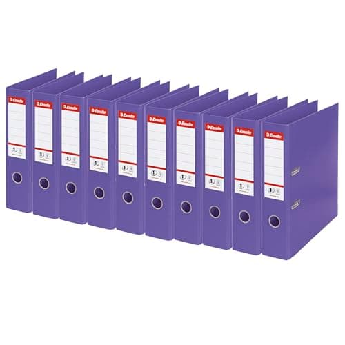 Image of Esselte 811530 No. 1 Power Lever Arch File A4 75 mm Violet - Pack of 10