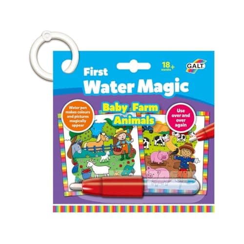 Image of Galt Toys, First Water Magic - Baby Farm Animals, Kids Colouring Book, Ages 18 Months Plus