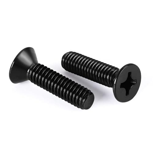 Image of Wavanta 50Pcs M3 Bolts, M3 x 16mm Flat Countersunk Head Bolts Screws, Phillips Drive Machine Bolt, 304 Stainless Steel, Black Finish, Full Thread