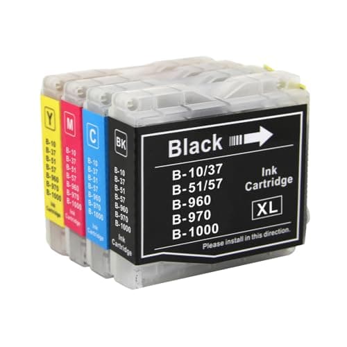 Image of Go Inks 1 Set of 4 Ink Cartridges to replace Brother LC970 and LC1000 Compatible/non-OEM for Brother DCP, MFC, FAX Printers (4 Inks), Black, Cyan, Magenta, Yellow,. High Capacity