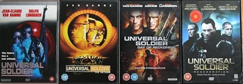 Image of UNIVERSAL SOLDIER 1-4 COMPLETE COLLECTION / 1. UNIVERSAL SOLDIER / 2. THE RETURN / 3. DAY OF RECKONING / 4. REGENERATION = ULTIMATE 4x DVD SET